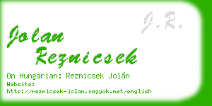 jolan reznicsek business card